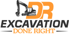 D R Excavation Logo - Excavation Done Right